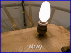 AUTHENTIC! Antique Polar Bear on Iceberg NIGHTLIGHT Lamp Alabaster ART DECO