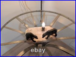 AUTHENTIC! Antique Polar Bear on Iceberg NIGHTLIGHT Lamp Alabaster ART DECO