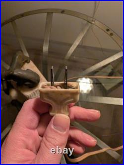 AUTHENTIC! Antique Polar Bear on Iceberg NIGHTLIGHT Lamp Alabaster ART DECO