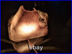 AUTHENTIC! Antique Polar Bear on Iceberg NIGHTLIGHT Lamp Alabaster ART DECO