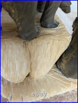 AUTHENTIC! Antique Polar Bear on Iceberg NIGHTLIGHT Lamp Alabaster ART DECO