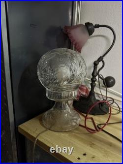 A Beautiful Antique Glass Mushroom Lamp, Art Deco Circa 1930