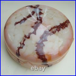 A. G. E. MOTTLED MARBLED ART DECO SAUCER LIGHT LAMP SHADE PENDANT LIGHT 1930's