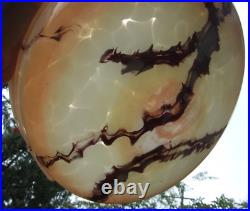 A. G. E. MOTTLED MARBLED ART DECO SAUCER LIGHT LAMP SHADE PENDANT LIGHT 1930's