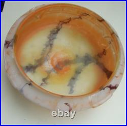 A. G. E. MOTTLED MARBLED ART DECO SAUCER LIGHT LAMP SHADE PENDANT LIGHT 1930's