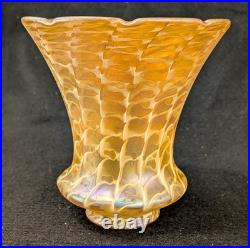 A Rare Beautiful Quezal Fish Scale Art Glass Shade