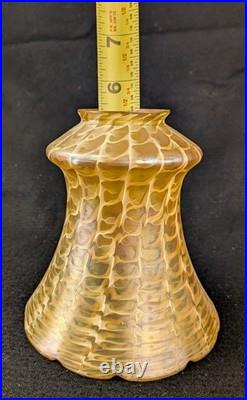 A Rare Beautiful Quezal Fish Scale Art Glass Shade