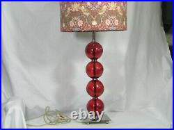 A beautiful Art Deco 4 Glass Baubles on a Chrome Base with Designer Shade