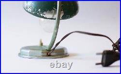 Adjustable Bedside Lamp, Art Deco, Italian, Green Metal, Working, Original cord