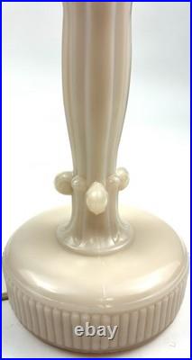 Aladdin Alicite table lamp uranium glass GLOWS MCM Mid Century Art Deco