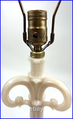 Aladdin Alicite table lamp uranium glass GLOWS MCM Mid Century Art Deco