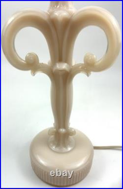 Aladdin Alicite table lamp uranium glass GLOWS MCM Mid Century Art Deco