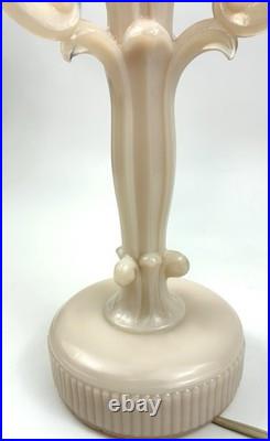 Aladdin Alicite table lamp uranium glass GLOWS MCM Mid Century Art Deco