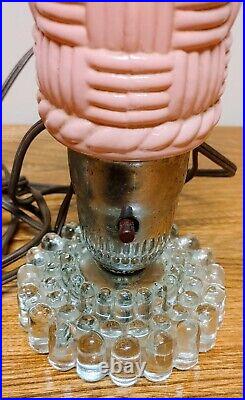 All Original 1930s Art Deco Pink Torpedo Glass Lamps Atomic Skyscraper Lamps WoW