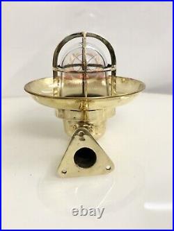 Alley Patio Wall Art Deco Brass Wiska Old Lamp Fixture with Copper Shade