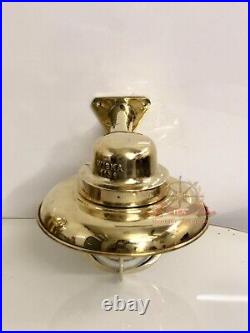 Alley Patio Wall Art Deco Brass Wiska Old Lamp Fixture with Copper Shade