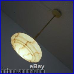Alte Art Déco Opalglas Bakelit Decken Lampe Pendellampe Stablampe 20er 30er J