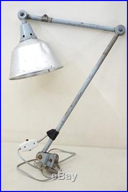 Alte Midgard Gelenkarmlampe Werkstattlampe, Art Deco, Bauhaus, Schreibtischlampe