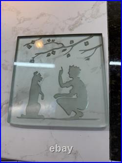 American Art Deco Acid Etched Panel Lamp. Circa 1920-30