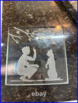 American Art Deco Acid Etched Panel Lamp. Circa 1920-30