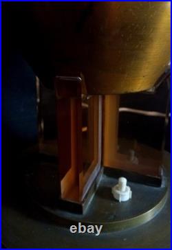 American Art Deco Machine Age Bronze Torchiere Uplight Lamp C. 1935