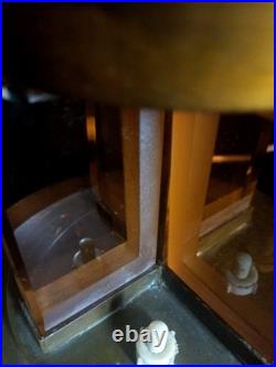 American Art Deco Machine Age Bronze Torchiere Uplight Lamp C. 1935