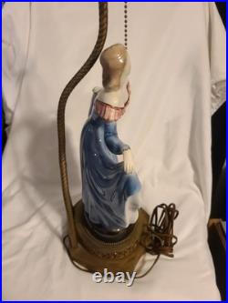 American Goldscheider USA Art Deco Pottery Lady Dancer Figurine Lamp