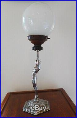 An Original Art Deco Chrome Diana Lamp