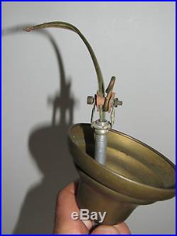 Ancienne Lampe Suspension Art Déco Verre Presse Dégagé A L'acide Signe Ezan