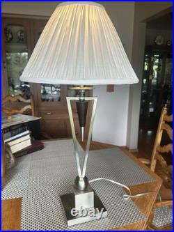 Anthony of California Modernism Geometric Art Deco Style Table Lamp withShade