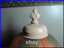 Antiique Reverse Painted Art Deco Petite Lamp