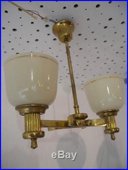 Antik Art Deco Deckenlampe Lampe old hanging lamp 20er 30er Brass Messing