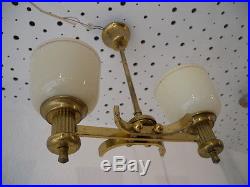 Antik Art Deco Deckenlampe Lampe old hanging lamp 20er 30er Brass Messing