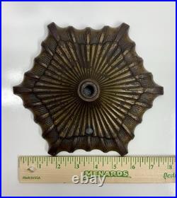 Antique 1910s 1920s Cast Iron Art Deco Nouveau Table Desk Lamp Light Base Part