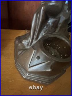 Antique 1920-30s Art deco figural female table lamp Chalkware working