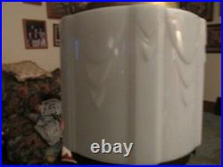 Antique 1920's Hanging Art Deco Milk Glass Skyscraper Ceiling Lamp Light Fixture