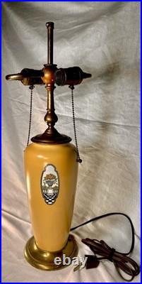 Antique 1920's Lenox Art Deco Ochre Lamp Bailey Banks Biddle Urn 22 REWIRED