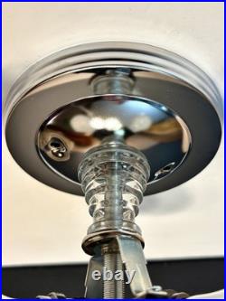 Antique 1920s-1930s Art Deco Nouveau Federal Stars Blue Ceiling Light Fixture Antique 1920s-1930s Art Deco Nouveau Federal Stars Blue Ceiling Light Fixture