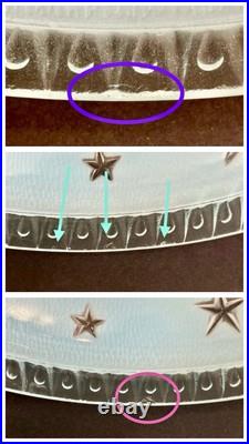 Antique 1920s-1930s Art Deco Nouveau Federal Stars Blue Ceiling Light Fixture