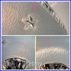 Antique 1920s-1930s Art Deco Nouveau Federal Stars Blue Ceiling Light Fixture