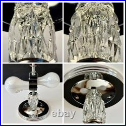 Antique 1920s-1930s Art Deco Nouveau Federal Stars White Ceiling Light Fixture