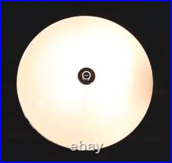 Antique 1920s 1930s Art Deco White & Chrome Gatsby Machine Age Ceiling light Vtg