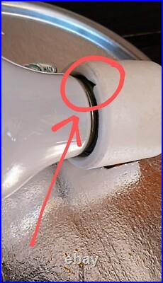 Antique 1920s 1930s Art Deco White & Chrome Gatsby Machine Age Ceiling light Vtg