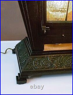 Antique 1920s Art Deco Victorian Cast Iron LARGE Table lamp Light Theater Gatsby