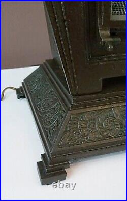 Antique 1920s Art Deco Victorian Cast Iron LARGE Table lamp Light Theater Gatsby