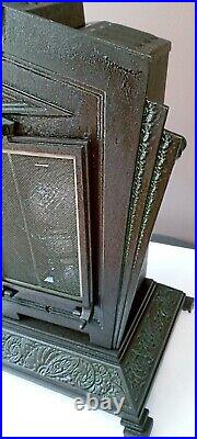 Antique 1920s Art Deco Victorian Cast Iron LARGE Table lamp Light Theater Gatsby