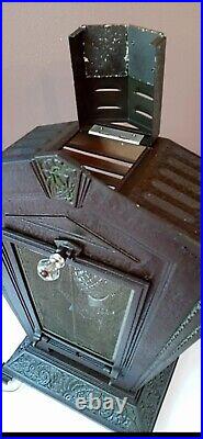 Antique 1920s Art Deco Victorian Cast Iron LARGE Table lamp Light Theater Gatsby