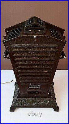 Antique 1920s Art Deco Victorian Cast Iron LARGE Table lamp Light Theater Gatsby