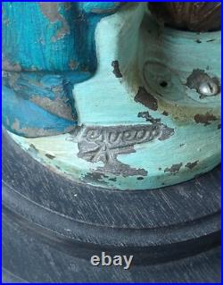 Antique 1920s Figural Boudoir Lamp Art Deco Painted Spelter France A. Lesueur