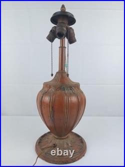 Antique 1920s Miller Lamp Large And Heavy Art Deco Painted Metal Body